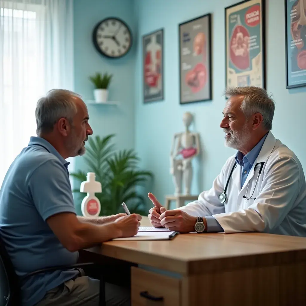 Hombre ejercitándose al aire libre, promoviendo un estilo de vida saludable.