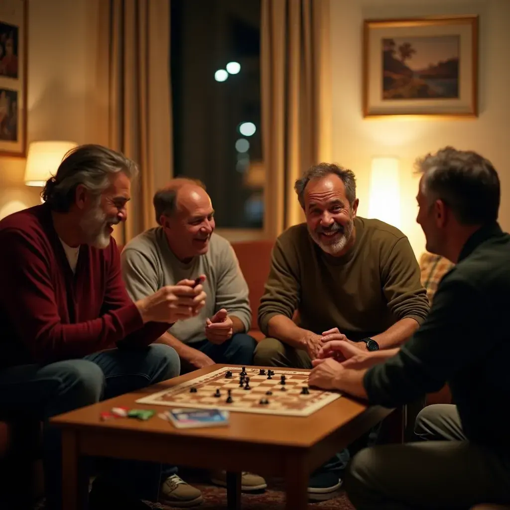 Grupo de hombres participando en una clase de yoga enfocada en el bienestar.