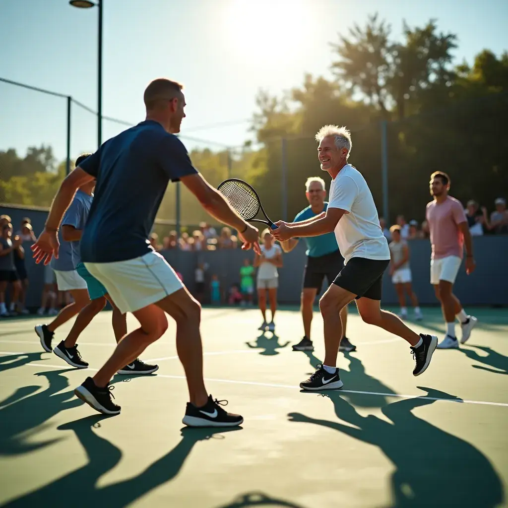 Hombre hablando con un amigo sobre la importancia de chequeos médicos regulares.